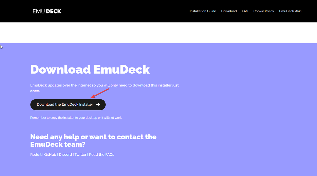 قم بتنزيل EmuDeck Installer