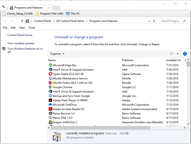 Napaka v programu Windows Uninstaller Microsoft Office pri nalaganju dll-a