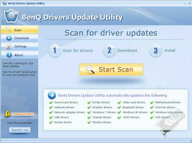 כלי עדכון מנהלי התקנים של BenQ כיצד להתקין מנהלי התקנים של Benq
