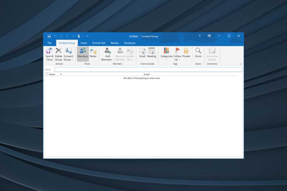 วิธีสร้างอีเมลกลุ่มใน Outlook