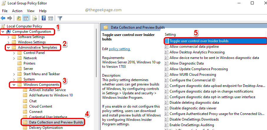 Kā neļaut lietotājiem iegūt Windows Insider priekšskatījuma versijas operētājsistēmā Windows 11