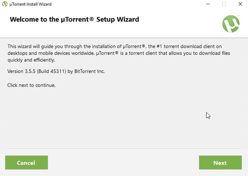 uTorrent 설치 마법사는 utorrent에서 광고를 제거합니다