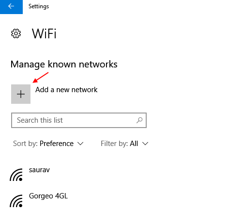 Adicionar uma nova rede Wifi Windows 10