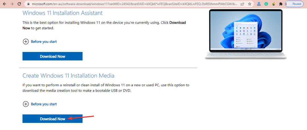 צור מדיה להתקנה של Windows 11
