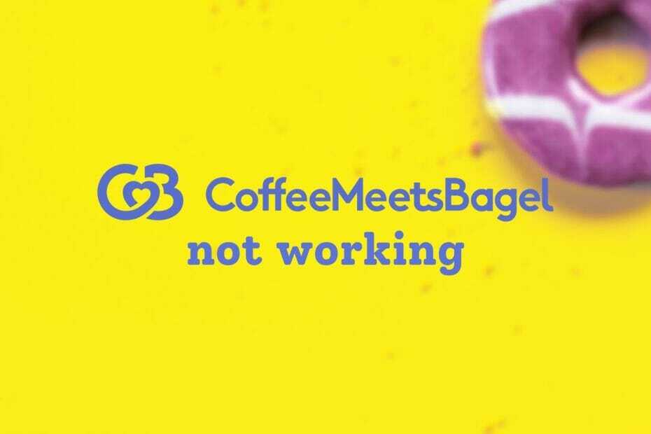 ყავა შეხვდება Bagel არ მუშაობს