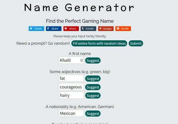 Генератори на имена на Fortnite 