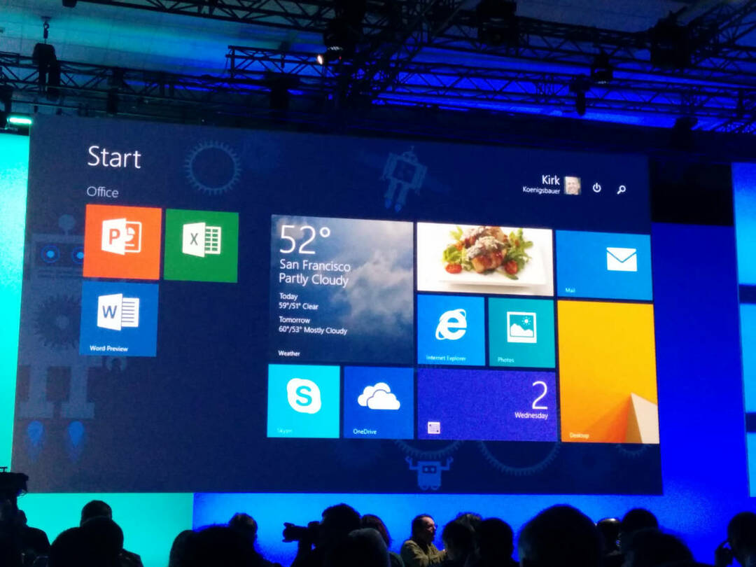 Демонстрация приложений Office Touch для Windows 8, запуск в 2014 г.