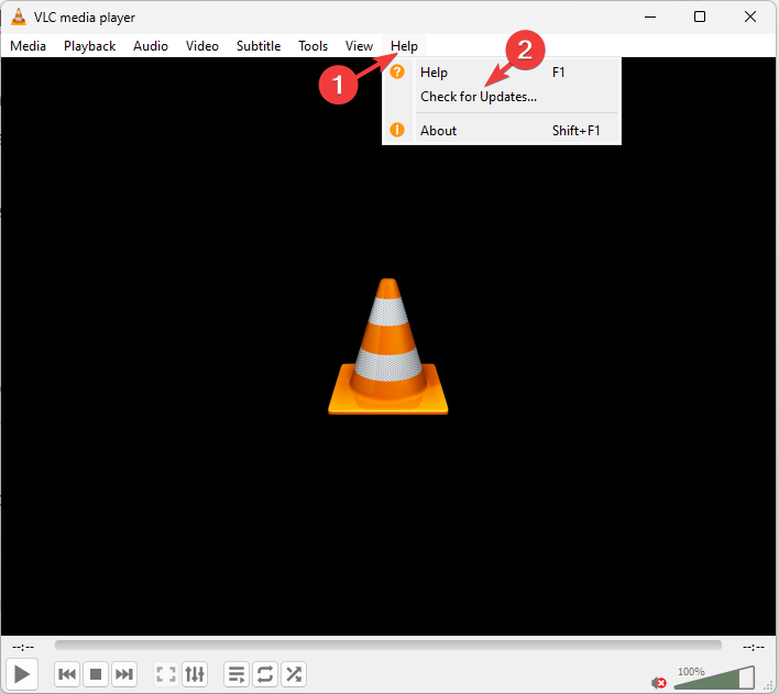 Pomóż sprawdzić dostępność aktualizacji VLC nie może otworzyć kodera audio MP4A 