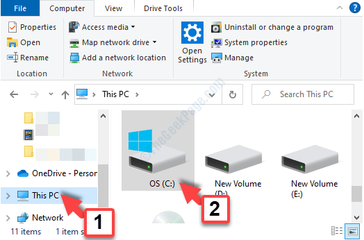 File Explorer Tämä PC-asema