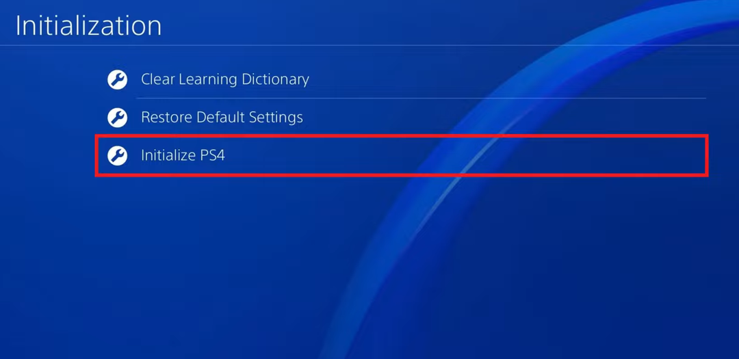 initiera PS4 för att fixa att spotify inte fungerar på PS4