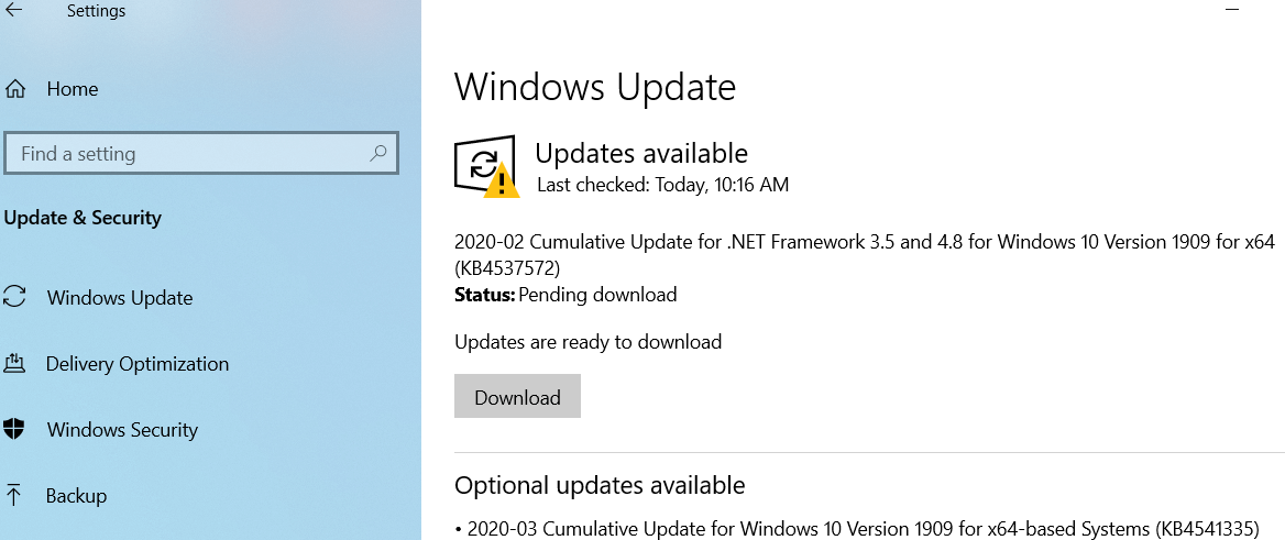 Windows 10-Updates