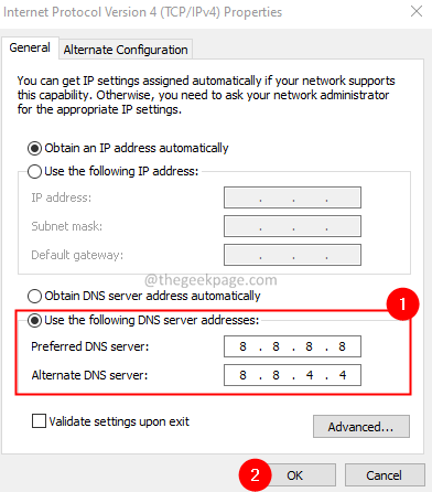 Alterar as configurações de DNS