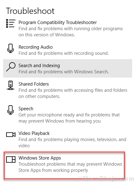 열린 Windows 스토어 앱 문제 해결