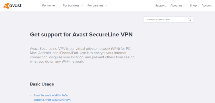 Avast SecureLine zeigt Kundensupport