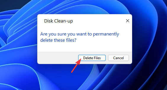 Knappen Ta bort filer warzone efter uppdatering av Windows