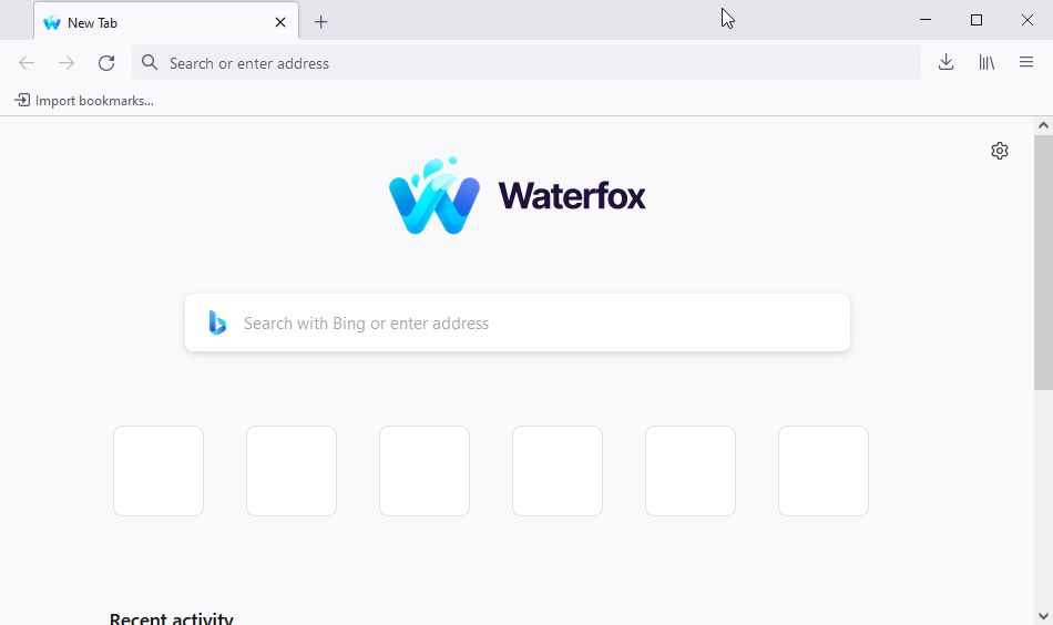 الصفحة الرئيسية لـ waterfox مقابل Opera