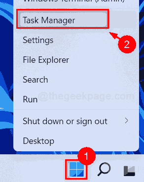 Abra el Administrador de tareas desde el botón Inicio Haga clic con el botón derecho en 11zon
