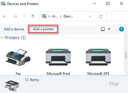 Drucker hinzufügen Min
