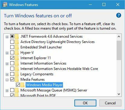 Windows-caratteristiche-media-player