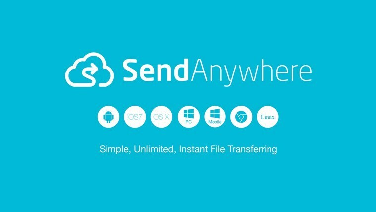 Aplikacija Windows 'Send Anywhere' pošilja neomejene velikosti datotek v mobilne naprave in osebni računalnik