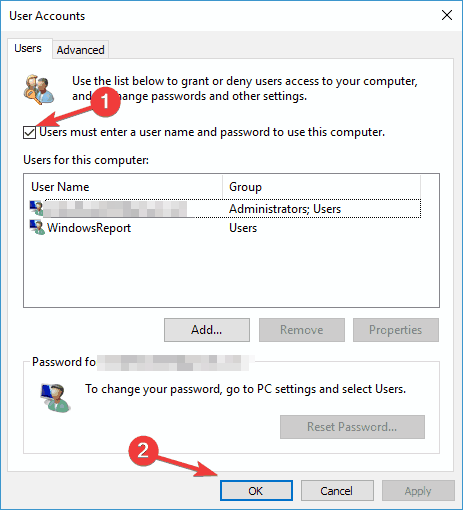 a felhasználóknak meg kell adniuk a felhasználónevet és a jelszót megkerülve a Windows 10 létrehozási PIN-kódját