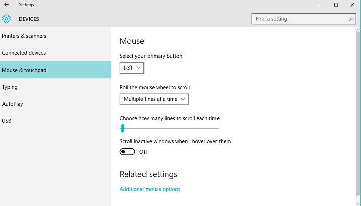 Opóźnienie myszy w systemie Windows 10 w grach