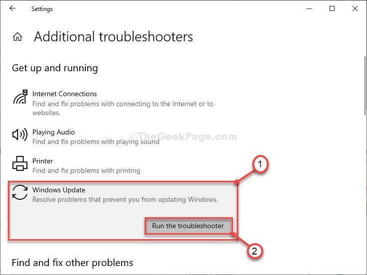 ตัวแก้ไขปัญหา Windows Update