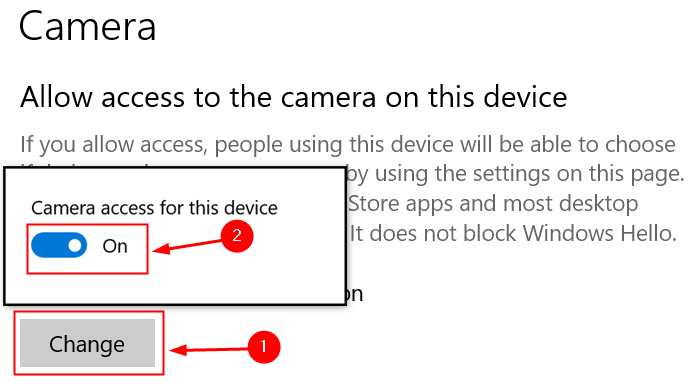 Modifier les paramètres de l'appareil photo