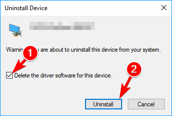 Windows Hello fingeravtrykk-oppsett fungerer ikke avinstallasjonsdriveren