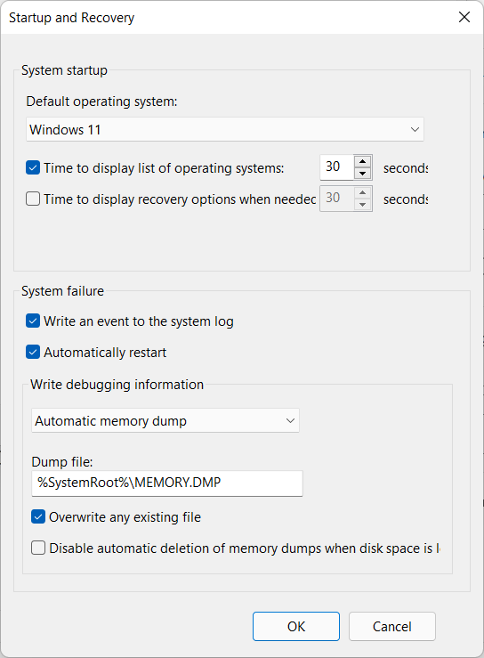 configuración de inicio-ver la configuración avanzada del sistema en Windows 11