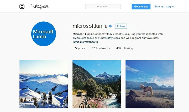 Microsoft ปิดบัญชี Lumia Instagram ระดับภูมิภาค