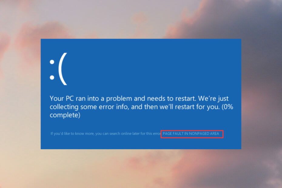 Windows 10의 비페이징 영역에서 페이지 오류를 수정하는 방법