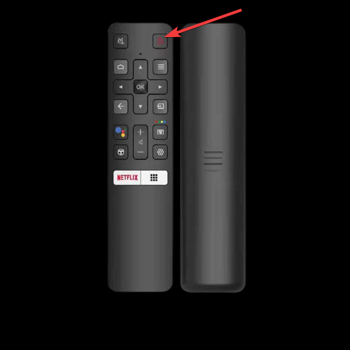Power-knop rode verticale lijnen op tv