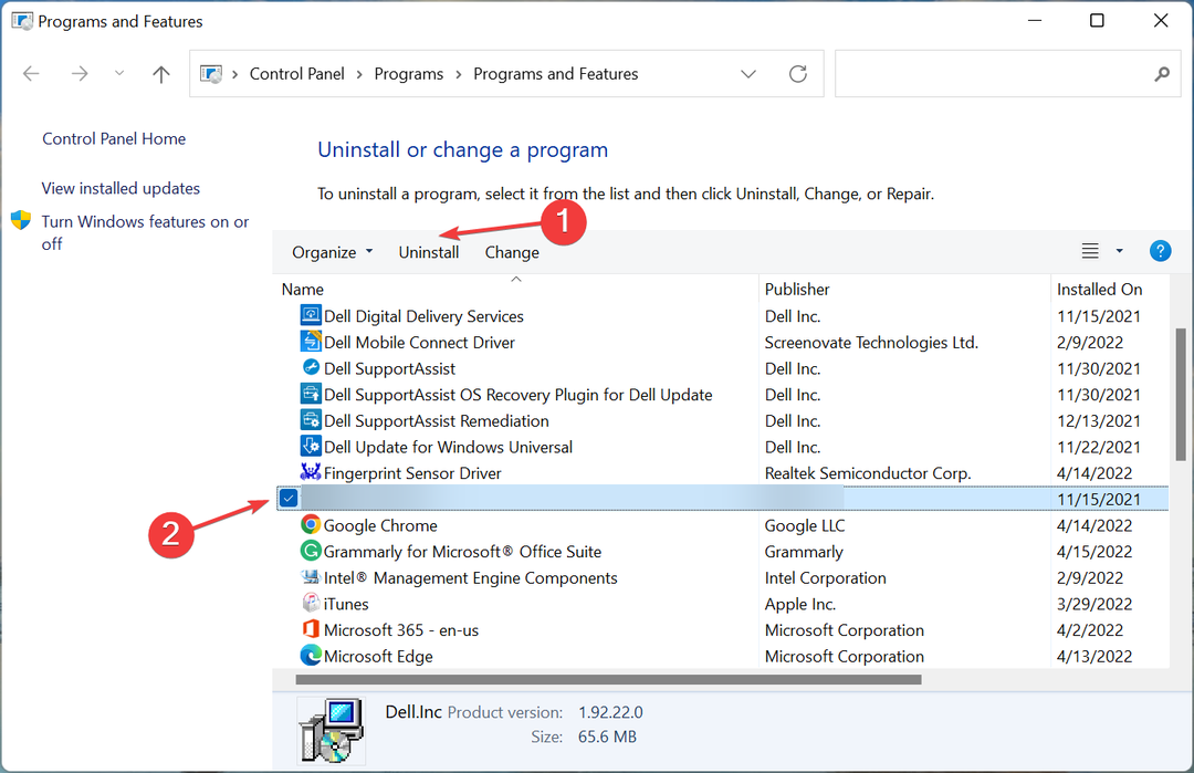 Видаліть програми, щоб виправити, що Windows 11 не друкує у кольорі