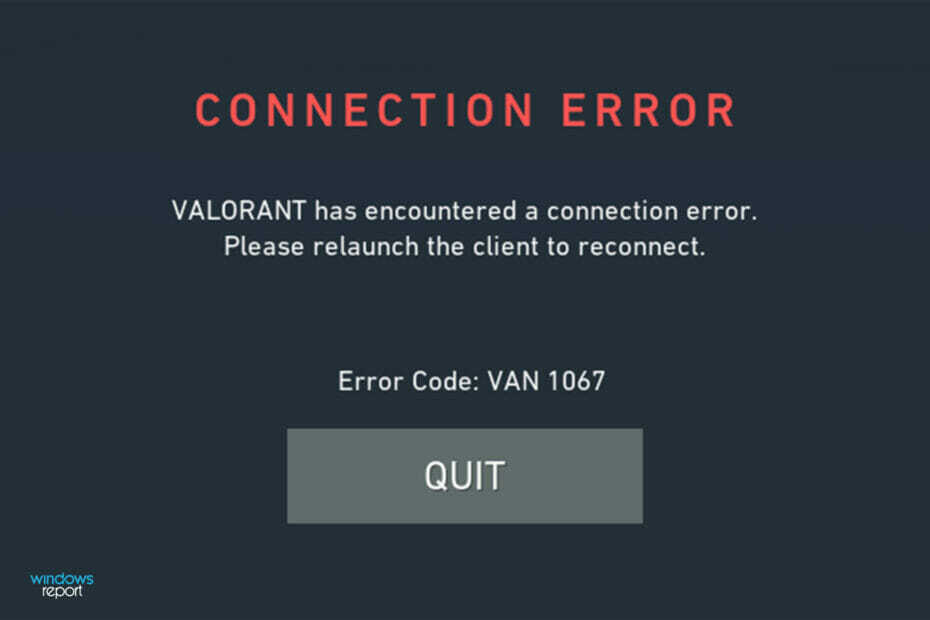 FIX: VAN 1067-fel på Windows 11 när du kör Valorant