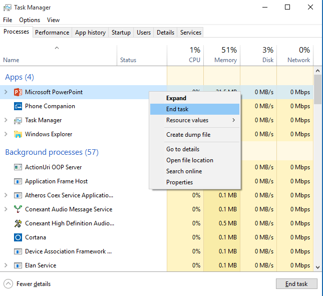 Як видалити файли (кажучи, що використовуються) у Windows 10