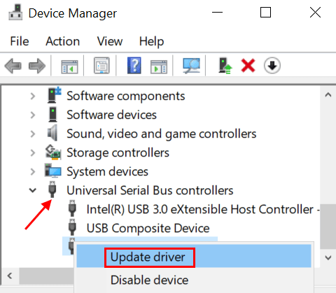Stuurprogramma USB bijwerken Min