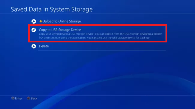 sigurnosna kopija spremljenih podataka na PS4