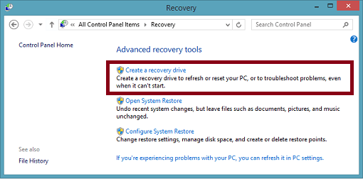 eseguire il backup di Windows 8.1 su una chiavetta USB