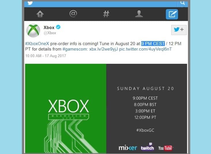 Предварительные заказы на Xbox One X могут быть опубликованы уже сегодня