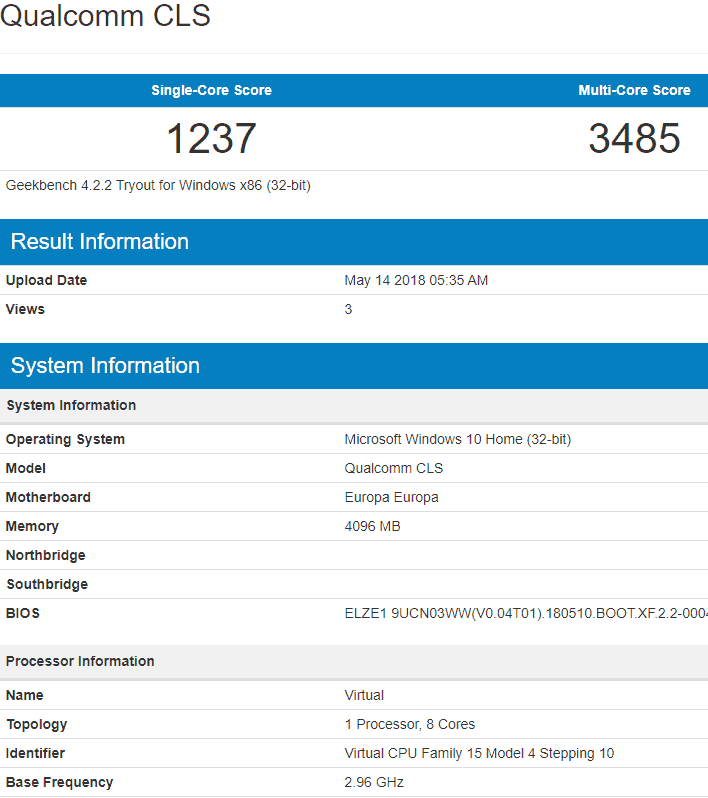 Snapdragon 845 ühendatud ARM PC-ga alati Windows 10-ga