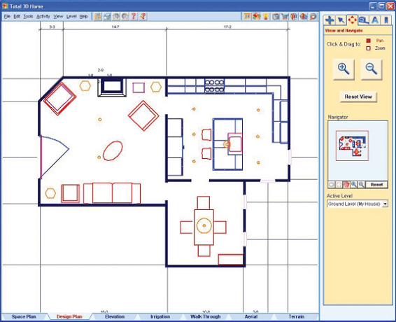 Celkový 3D domácí design