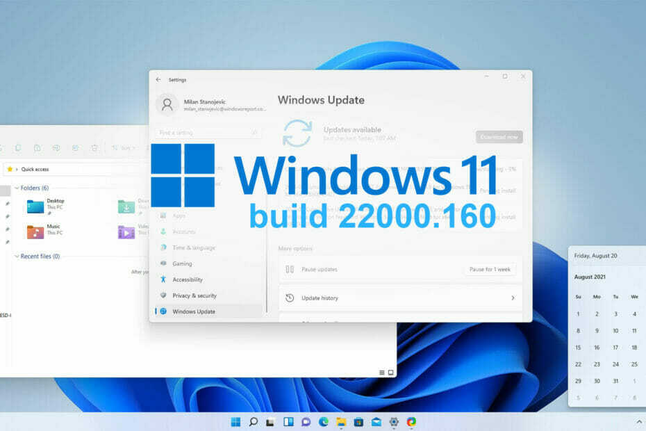 Windows 11 build 22000.160: nova aplikacija za uro in prvi prenos ISO