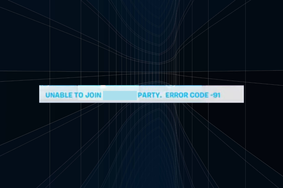 Поправете код на грешка 91 във Fortnite