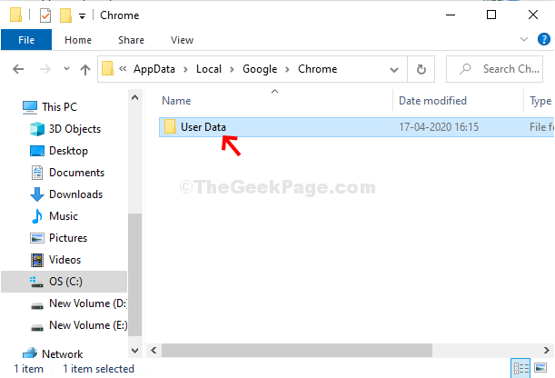 ข้อมูลผู้ใช้โฟลเดอร์ Chrome Double Click