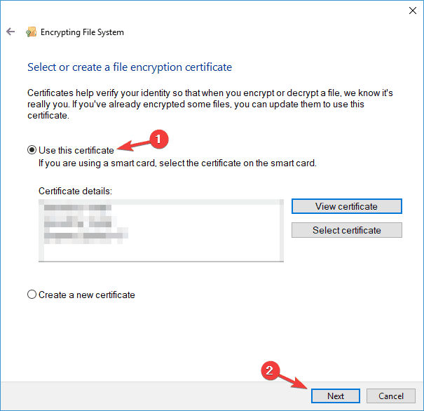 Windowsi krüptoteenuse pakkuja viga, mida turvakoodil pole