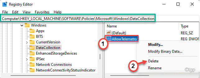 Zezwól na telemetrię Dc Min