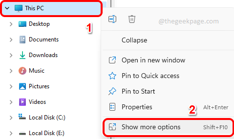2 Dieser PC Mehr Optionen anzeigen Min