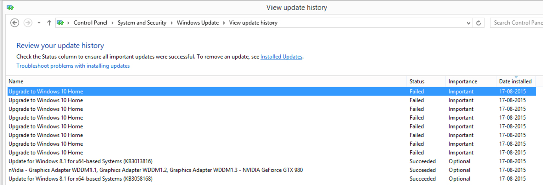 Lahendatud! Uuenda versioonile Windows 10 nurjus tõrge