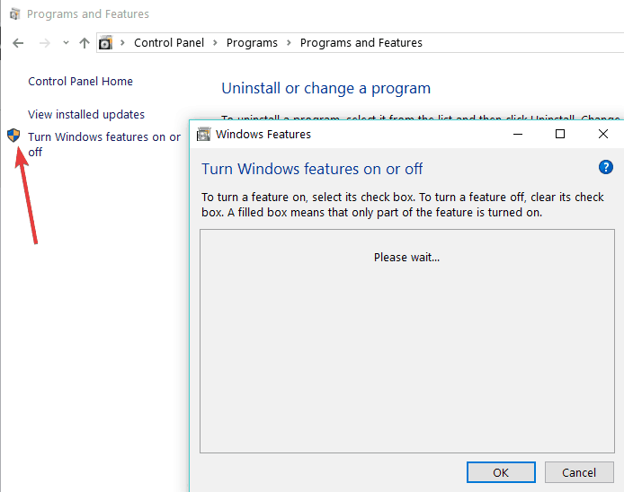 Windowsi funktsiooni sisse või välja lülitamine